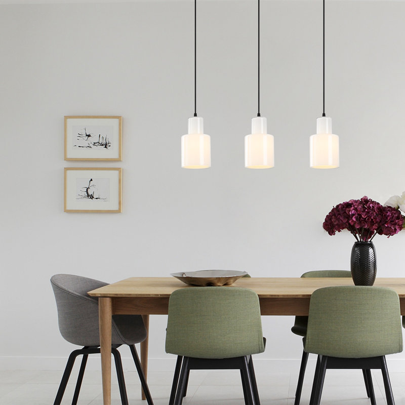 Luminaire suspendu géométrique à 3 lumières pour îlot de cuisine Selin