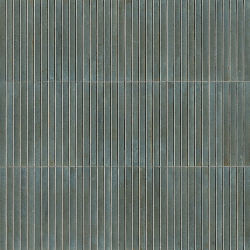 Marino 5 in. x 10 in. Glossy Porcelain Fluted Slat Wall Tile, Jade Mist