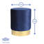 Harbour Housewares - Round Velvet Footstools-66351793-66351794