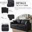 Canapé moderne 69 po en tissu avec dossier ergonomique et 2 coussins décoratifs-2007862951