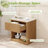 22.44'' Fluted Nightstand with 1-Drawer and Open Cubby (Set of 2)
