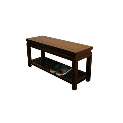 4 Pair Solid Wood Shoe Storage Bench