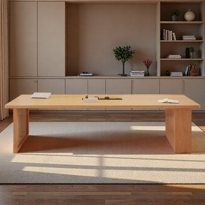 Bureau d'étude en bois massif pour les étudiants et les familles, H 29,53 po x l 94,49 po x P 35,43 po