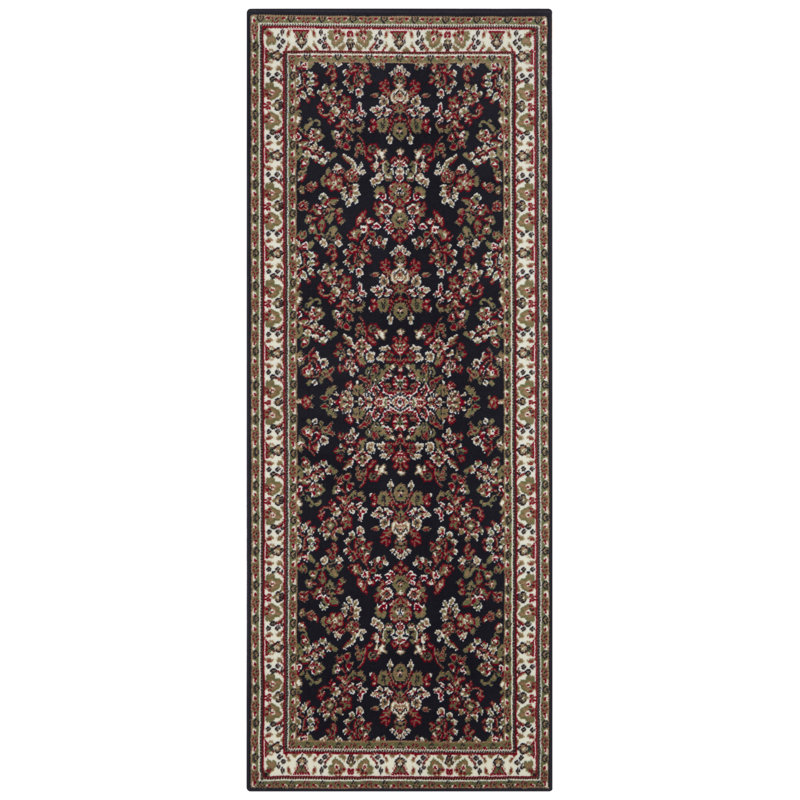 Zabul Tufted Black/Beige/Red Rug, Runner 80 x 250cm