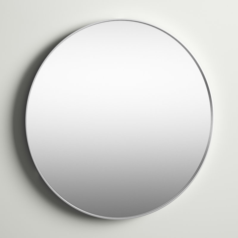 Iker Metal Flat Mirror, 27.5" x 27.5", Silver