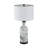 Glass Table Lamp With Linen Shade
