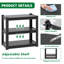 Support d'aquarium réglable en métal robuste à 3 niveaux, l 34 po x P 18 po x H 31 po, capacité de 400 lb, pour aquariums de poissons / reptiles de 20 à 30 gallons-119687295