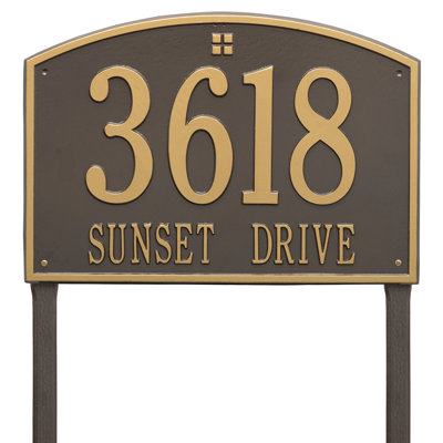 Cape Charles 2-Line Lawn Address Sign