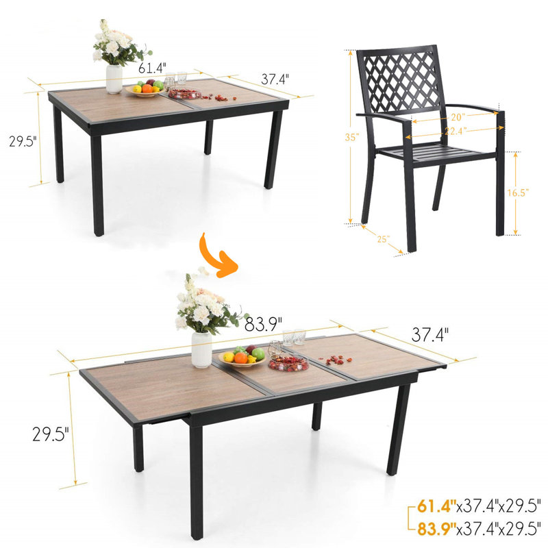 Ensemble repas 7 pièces Mcgahan