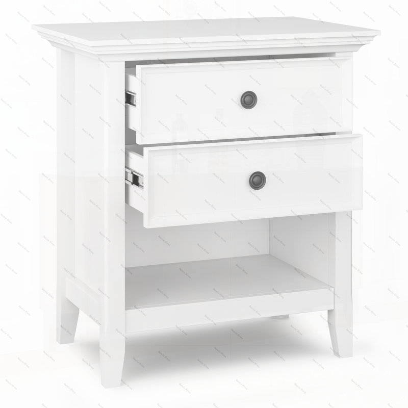 Amherst - Table de chevet - Blanc