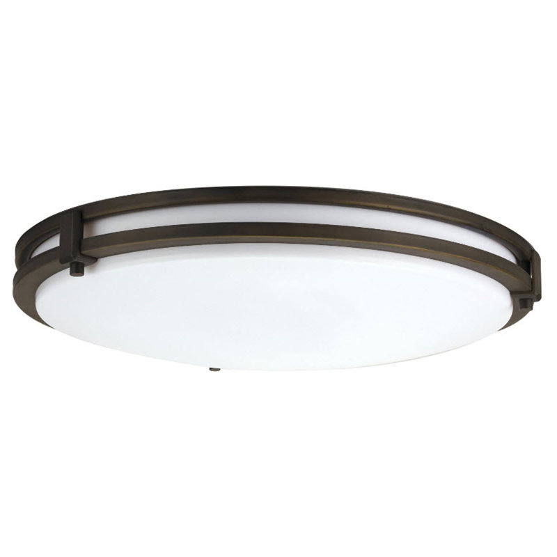 Saturn Acrylic Flush Mount, 4000K, Antique Bronze