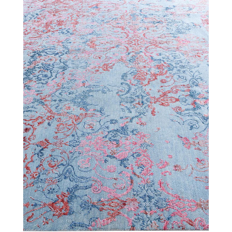Tapis unique rouille noué à la main de 8 pi 2 po x 10 pi 2 po Lynward