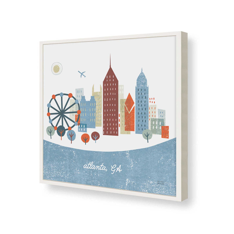 «Atlanta» par Michael Mullan, reproduction d'art, H 12 po x l 12 po, Blanc