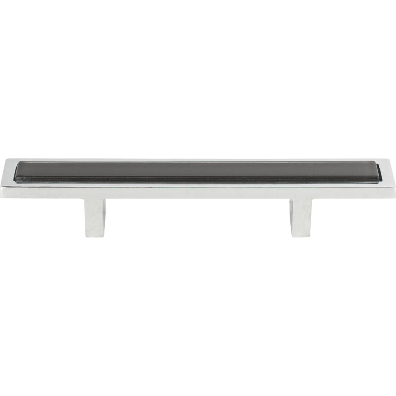 Spa 3" Center to Center Bar Pull, Polished Chrome/Black