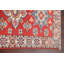 Tapis de couloir rouge en laine noué à la main de conception unique 2 pi 3 po x 5 pi 11 po New Age