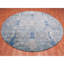 Tapis oriental rond noué à la main en laine bleue et en soie pure 10 po 1 po x 10 po 1 po 9C8EF7DA3C8746A59AA87A488110E062