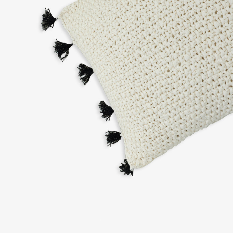 Cibola Cotton Rectangular Cushion Cover, Off White