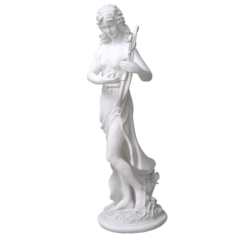 Statue femme avec harpe