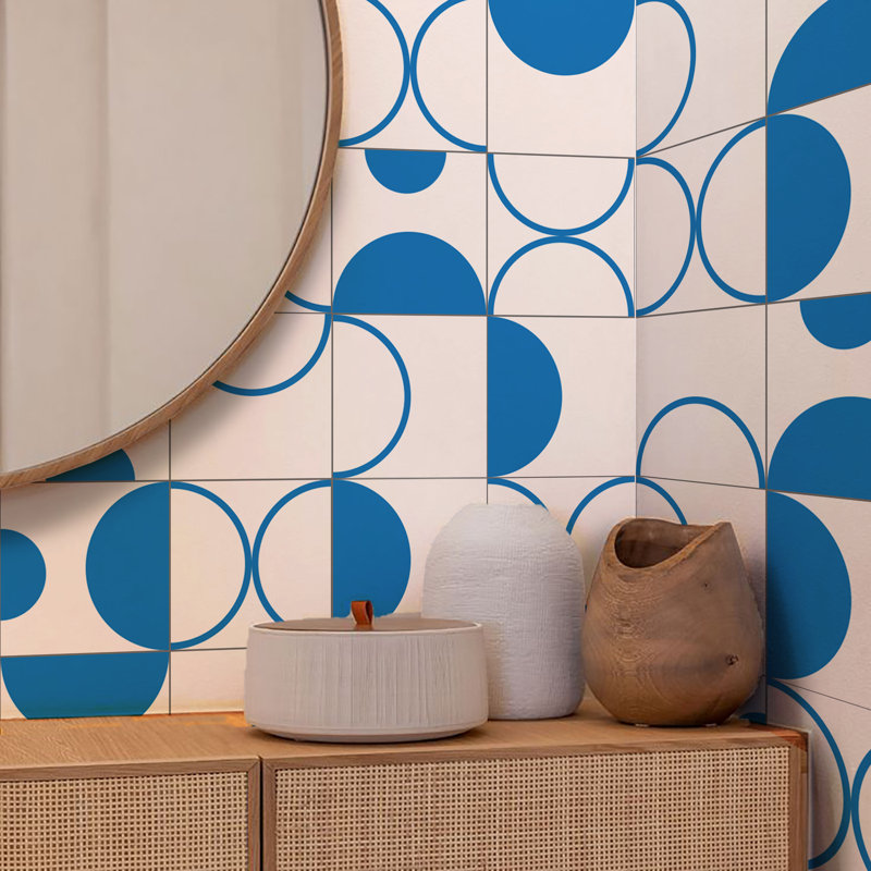 Dosseret à motif géométrique bleu Boho