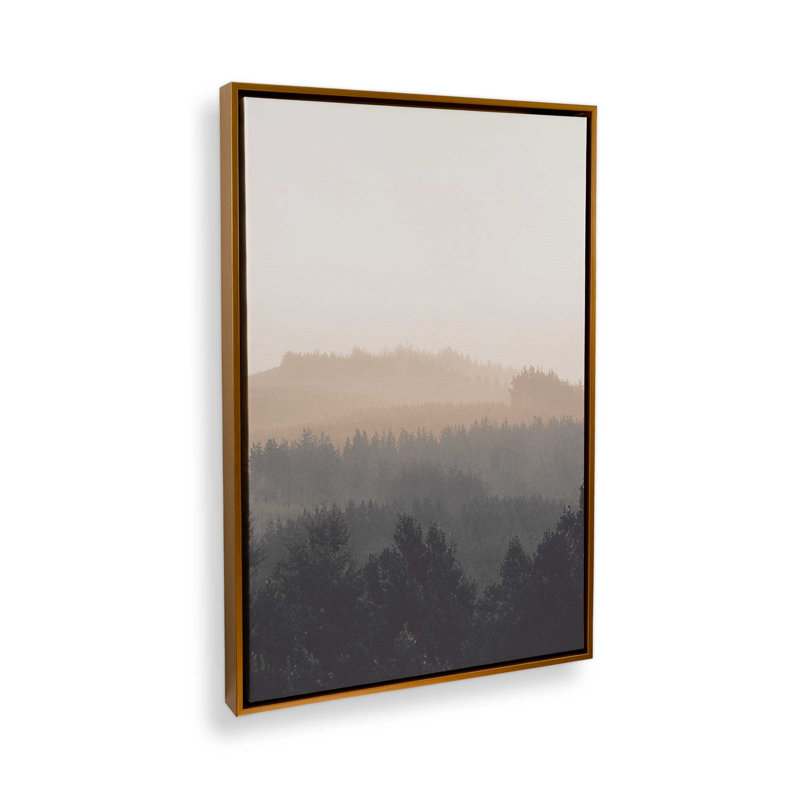 Impression sur toile Forest Veil, Cadre flottant or poli, H 12,75 po x l 8,75 po x P 1,75 po