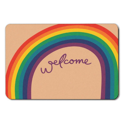 Tapis de bain Rainbow Welcome - 16 x 24
