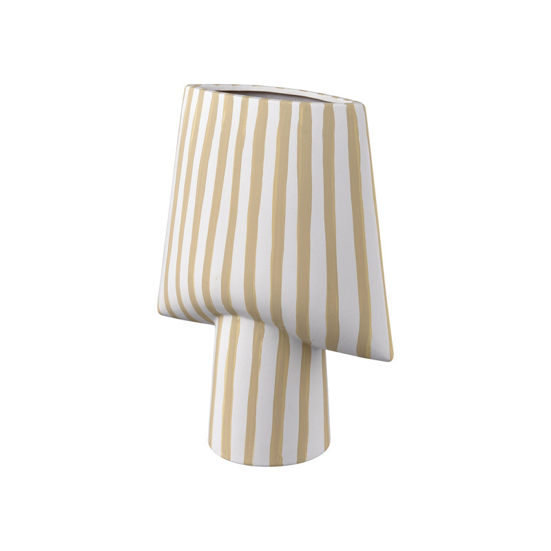 Hawking Striped Vase - Small, White, Striped