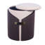 Tabouret de coiffeuse brun avec rangement à deux tons, accents dorés polyvalents, facile à entretenir, l 14,5 po x P 17,5 po, poids de 265 lb, conception de style moderne, fonction de rangement, option, nettoyage élégant
