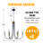 6 - Light Dimmable Black Candle Chandelier