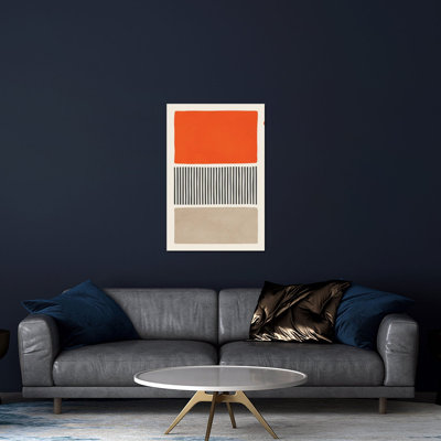 «Bright Orange Beige Black Bold» par EmcDesignLab - impression non encadrée