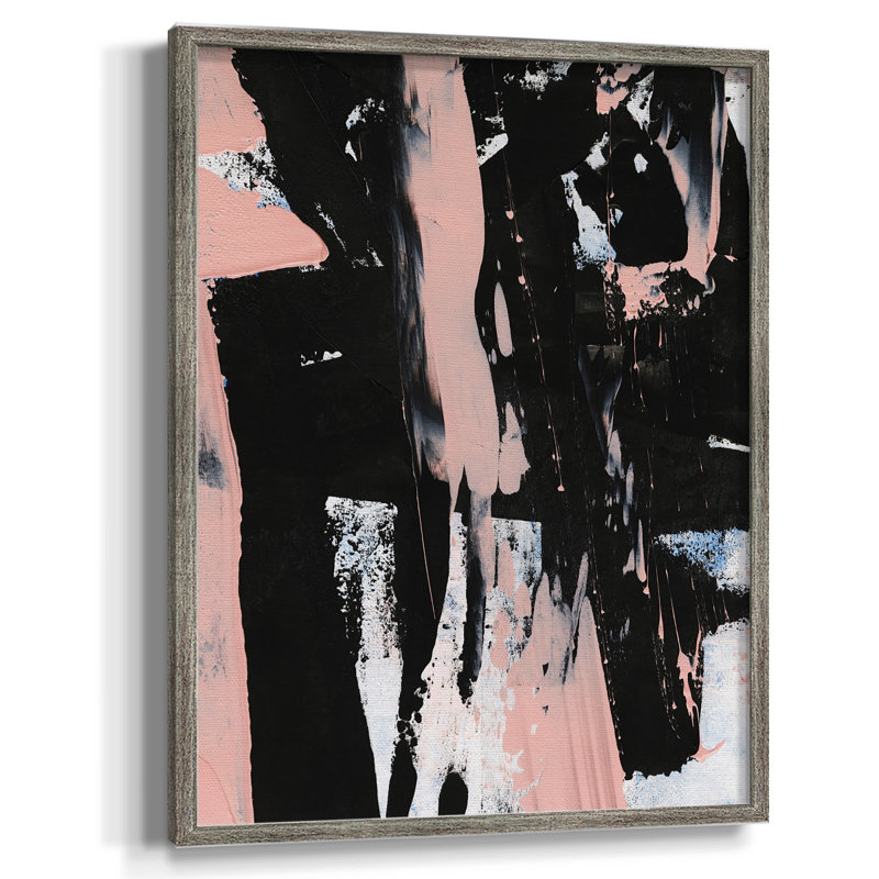 «Black & Blush I», reproduction encadrée - bois massif, H 30 po x l 24 po