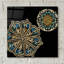  «Midnight Rosette 3» par Chariklia Zarris, art mural en verre acrylique, 12 po x 12 po