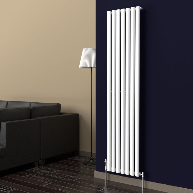 Oval Panel Radiators, White, 70cm H x 16cm W x 3cm D