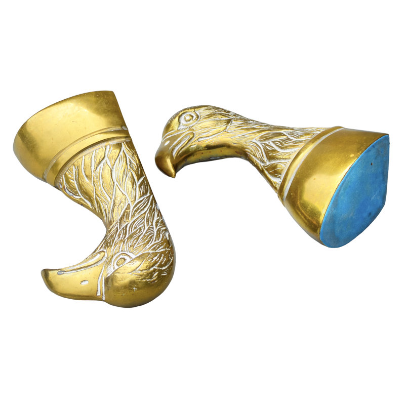 Handmade Americana Brass-Art Eagle Bookends- A Pair