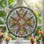 Panneau de vitrail Mushroom Mandala, 7,8 heures-917167531