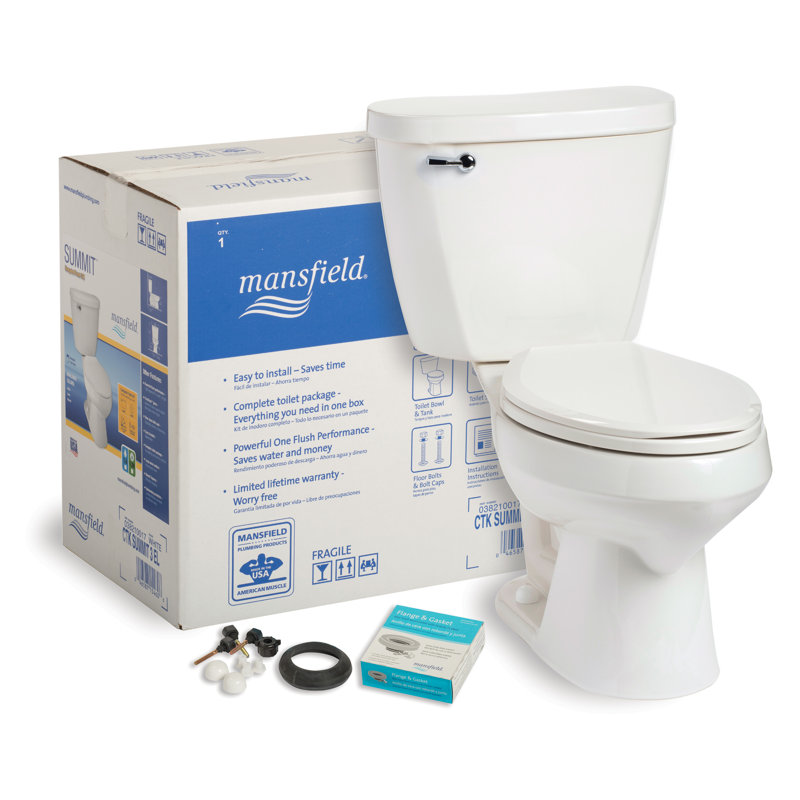 Toilette allongée deux pièces 1,6 gpf ctk (siège non inclus) Summit