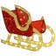  Reindeer Pull Sleigh Warm White 120 Cm 55 Cm Fabric