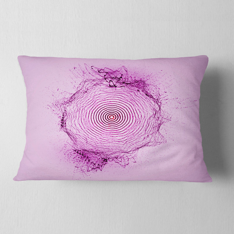Éclaboussures de forme mauve en 3D - coussin imprimé abstrait