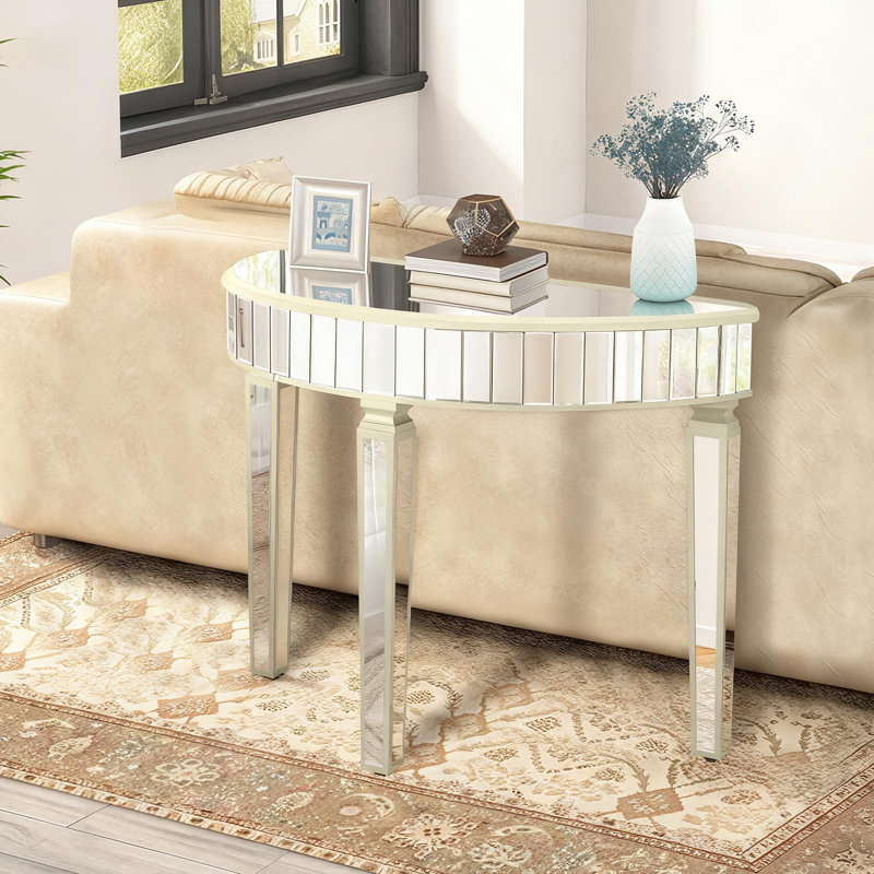 89.9cm Glass Top Console Table