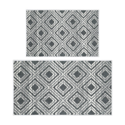 Geometric Non-Skid Kitchen Mat