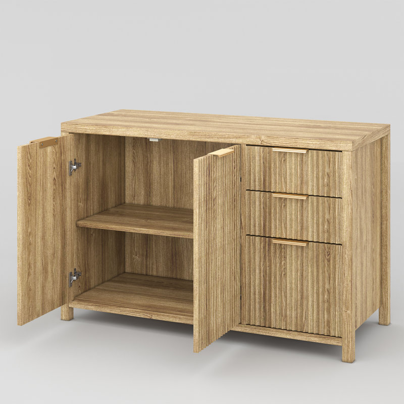 Buffet 47 po à 3 tiroirs et tablettes réglables