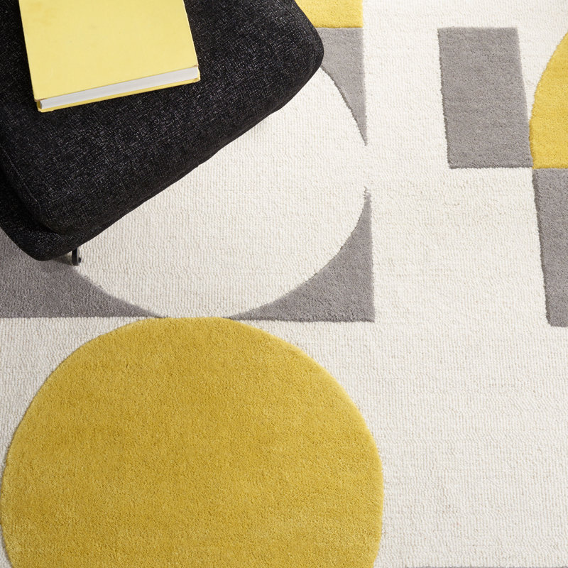 Felipe Handmade Wool Gray/Gold Rug, Rectangle 8' x 10'