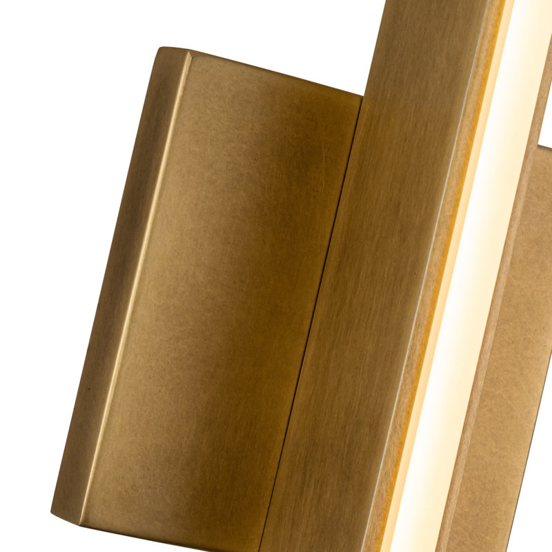 Tachi 1 - Light LED Bath Bar, Vintage Brass