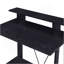 Bureau d'écriture noir avec tablette supérieure