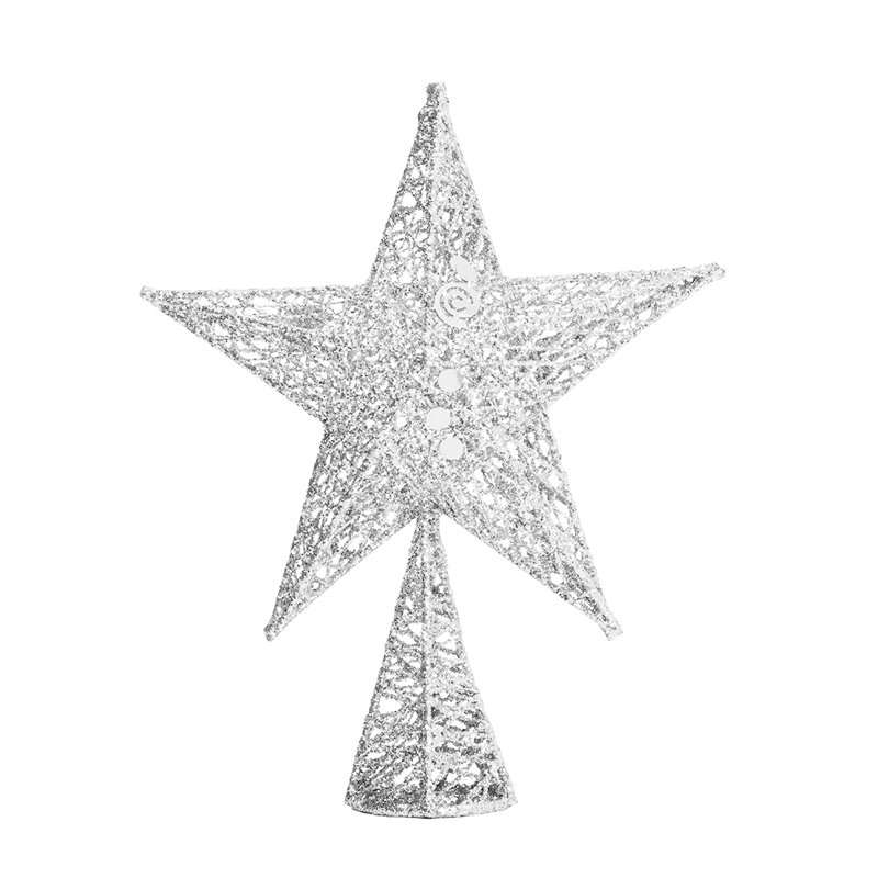 Metal Astrology & Stars Tree Topper, 30cm H x 20cm W, Silver
