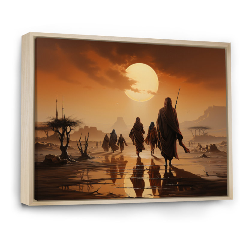 " Islam Art Journey To The Faith II ", H 12 po x l 20 po, Cadre naturel flottant