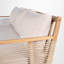Ensemble de conversation en teck 3 pièces avec coussins, ensemble de conversation pour patio, bois d'acacia, détails tissés en corde, bord de mer moderne-1573148427