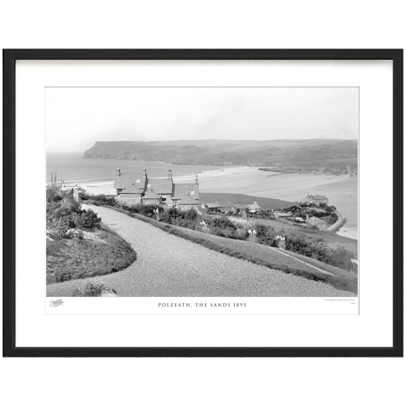 Polzeath, The Sands 1895 - Single Picture Frame Print, 60cm H x 80cm W x 2.3cm D