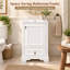 Meuble-lavabo de 51 cm (20 po) avec lavabo en céramique, porte à fermeture amortie, tiroir, tablette réglable et porte de rangement.