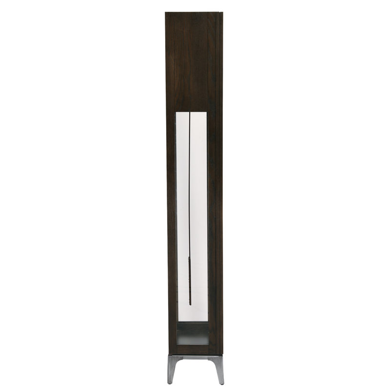 Reid 194cm Oak Solid Wood Floor Clock with Adjustable Chime Volume