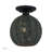 Albrechtice 1 Light Black Small Semi-flush